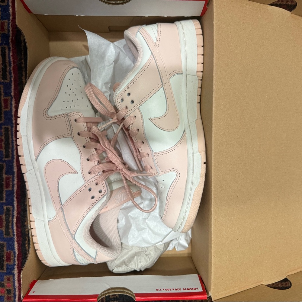 Nike Dunk Low sail Women's Pink and White Sneakers